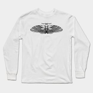 Butterfly and Skull Long Sleeve T-Shirt